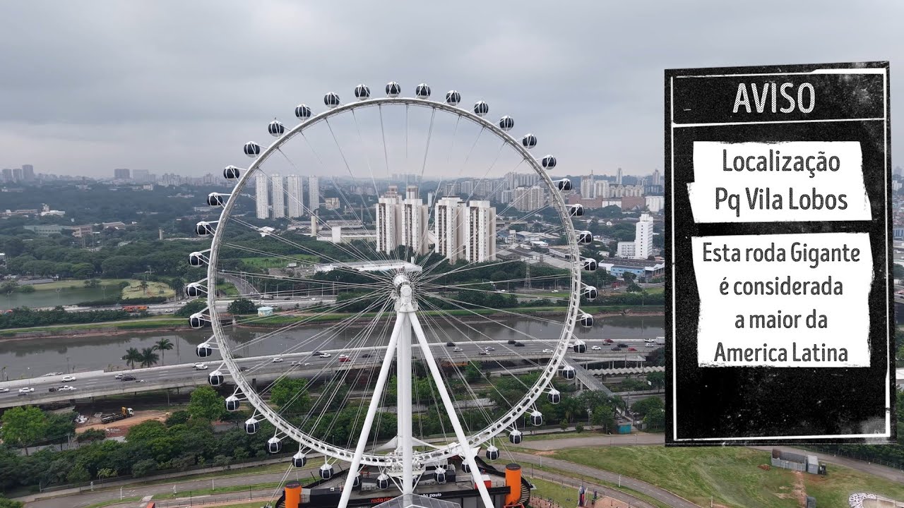 Parque Vila lobos A maior Roda Gigante da America Latina Drone Dji Air 3S