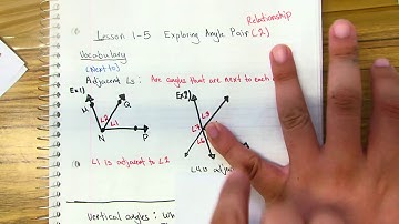 Chapter 1 Lesson 1-5: Exploring Angle Pairs (Adjacent Angles)