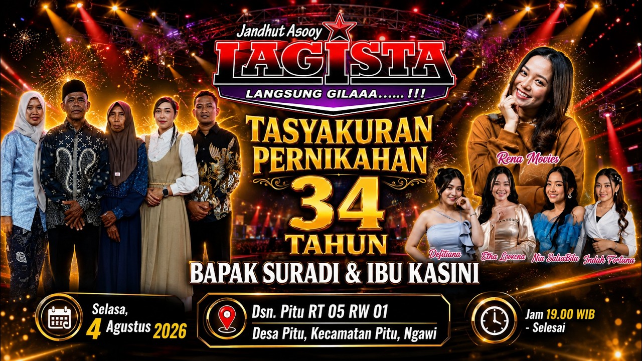 ⭕ Live LAGISTA Djandhut  Feat  RENA MOVIES || Tasyukuran Pernikahan Ke 34 th Bp Suradi & Ibu Kasini