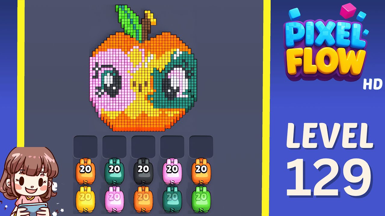 Pixel Flow Level 129 Solution Walkthrough - YouTube
