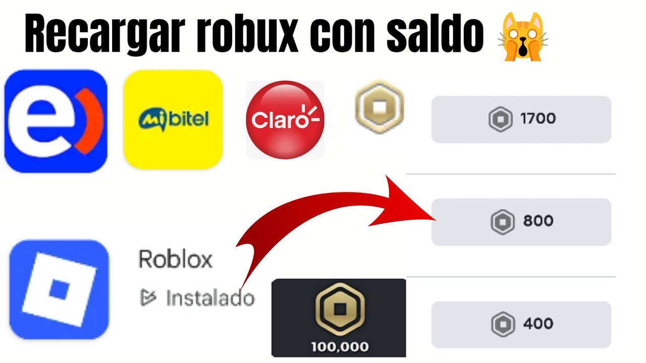COMO RECARGAR ROBUX PARA ROBLOX CON SALDO BITEL O ENTEL - YouTube