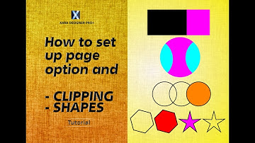 create page option, clipping and shapes in Xara Designer Pro+