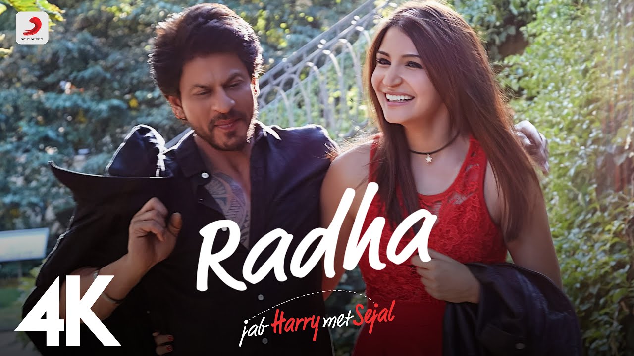 Radha Full Video   Jab Harry Met Sejal  Shah Rukh Khan Anushka  Sunidhi Chauhan  Pritam  4K