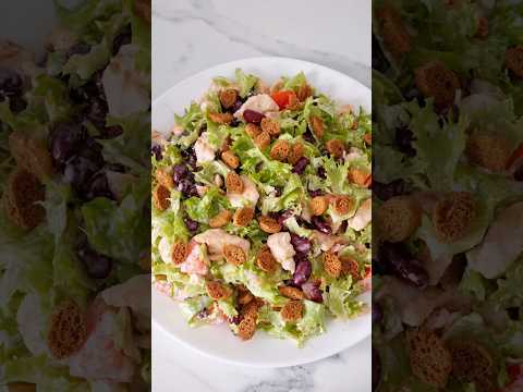 Красивый яркий салат с куриным филе #рецепты #рецепт #еда #быстроивкусно #салатнановыйгод #новыйгод