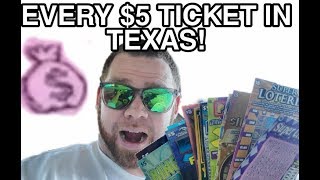 I bought every 5 scratch off ticket in Texas Texas Lottery