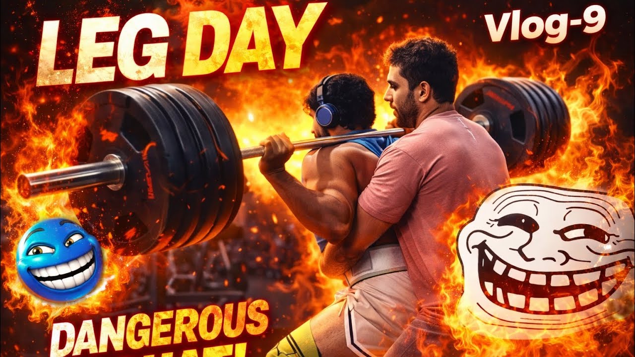 🔥 LEG DAY FROM HELL | Dangerous Heavy Squats 😈🏋️‍♂️ | Vlog 9 ...