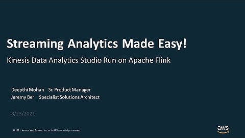Streaming Analytics Made Easy: Kinesis Data Analytics Studio Run on Apache Flink