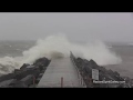 Waves over Two Harbors Breakwater