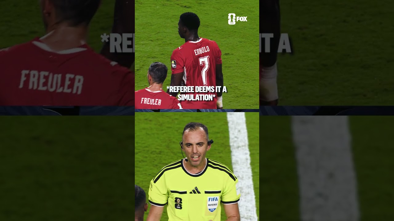 A breakdown of why Switzerland's Breel Embolo received a second yellow card and was sent off