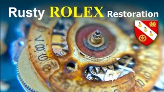 Restoration of a Rolex Watch  Rusty Movement  Severely Water Damaged