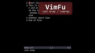 VimFu — :set wrap / nowrap