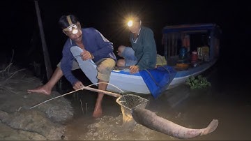 Nước Lũ Rút Khô Đồng Cắm Câu Cá Lóc Cá Trê Ếch Đồng Trên Ghe Và Nấu Nồi Cháo Sương Sương |T466