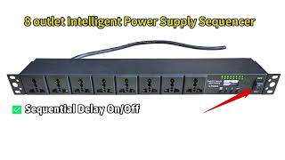 power sequencer: sequential power on/off & dmx512/rs485 8‑channel control. prevent surge damage.