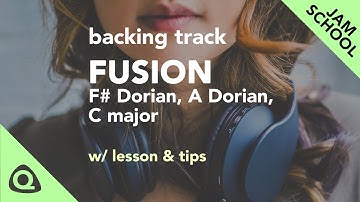 Fusion Backing Track modulating F# Dorian / A Dorian / C Major