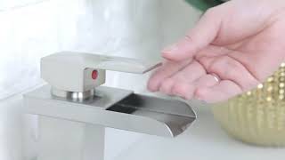 Bathlavish Waterfall Bathroom Sink Faucet Brushed Nickel Vanity Single Handle One Hole Basin Reviews