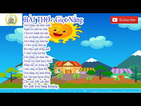 Video Bài Thơ GIỌT NẮNG - youtube