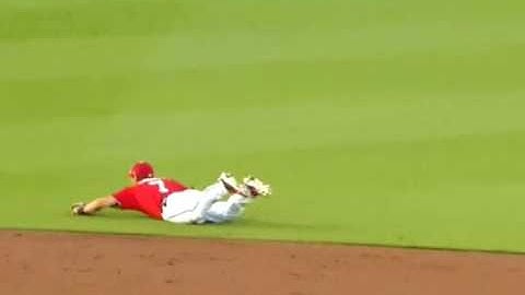 Trea Turner robsChristian Yelich with a fantastic play