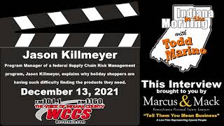 Indiana in the Morning Interview: Jason Killmeyer (12-13-21)