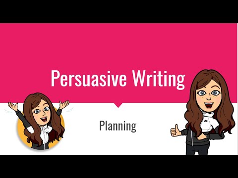 Persuasive Writing: Planning