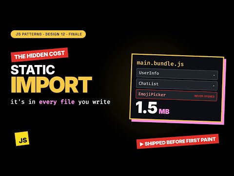 JavaScript Static Import — why every import lands in ONE bundle (and how to split it)