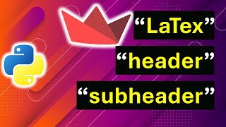 How to create header | subheader | caption | latex in Streamlit