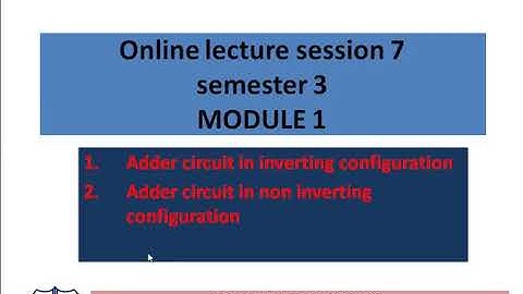 Adder circuit using operational amplifier in inverting and non inverting configuration