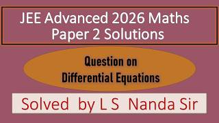 JEE Advanced 2026 Maths Questions Solutions | Paper 2 | Question 3