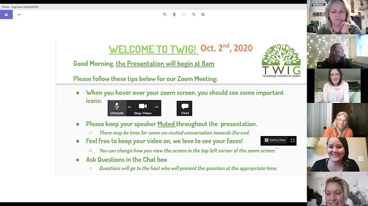 TWIG October 2020 Monthly Program with Kelly Tipler