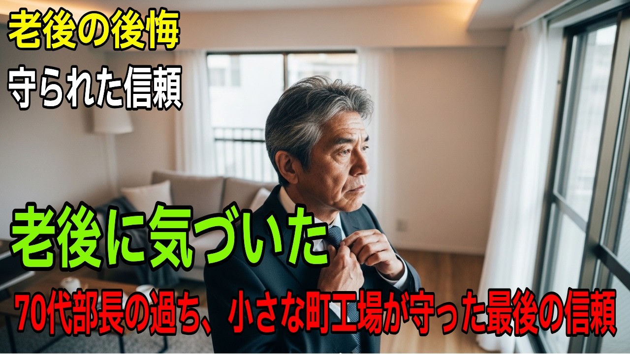 老後に気づいた70代部長の過ち、小さな町工場が守った最後の信頼
