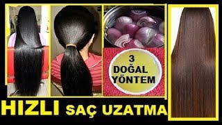 HIZLI SAÇ UZATMA YÖNTEMLERİ - SAÇ KALINLAŞTIRMA %100 İşe Yarıyor.DOĞAL-GÜZELLİK BAKIM (Challenge)