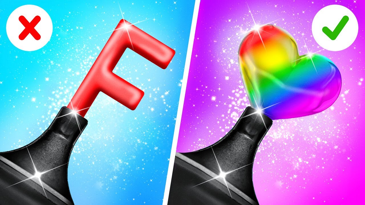 حيل تربوية ذكية || أفكار لمستلزمات المدرسة يمكنك صنعها بنفسك بواسطة 123 GO! ذهب