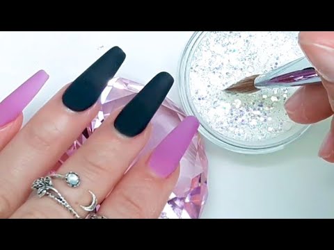 Uñas acrílicas efecto camaleón muy hermosas - YouTube