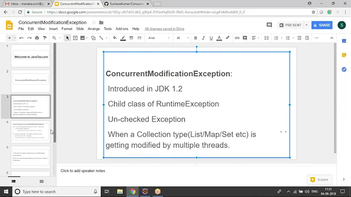 ConcurrentModificationException