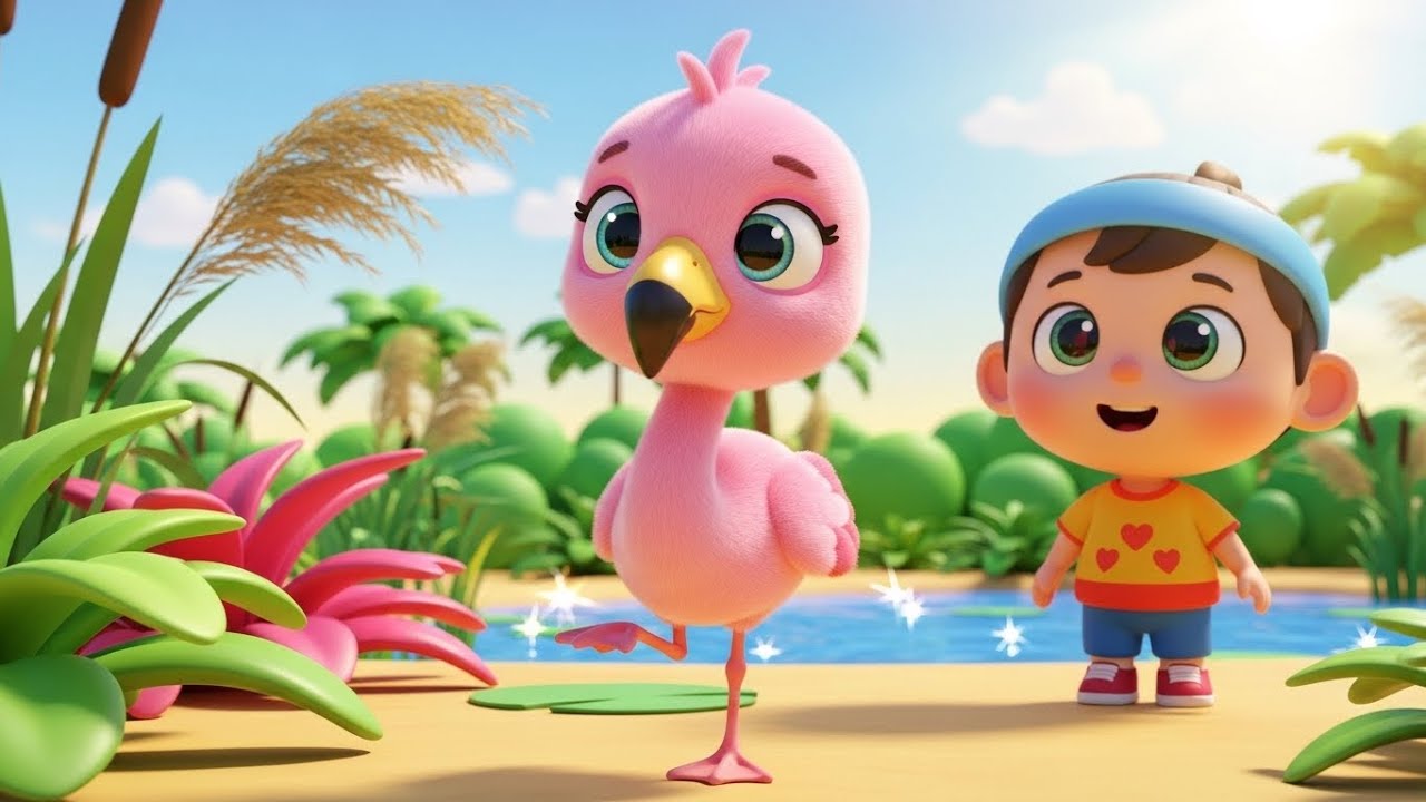 Filhote de Flamingo se Equilibrando 🦩 | Cantiga Infantil Engraçada | Música para Crianças