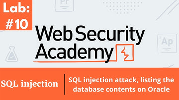 Sql Injection Attack, Listing the Database Contents on Oracle (Video solution, Audio)