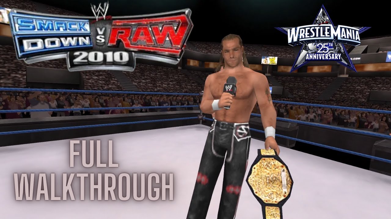 Shawn Michaels Road to Wrestlemania [WWE Smackdown vs Raw 2010] [Full Walkthrough] (PSP) (1080p)