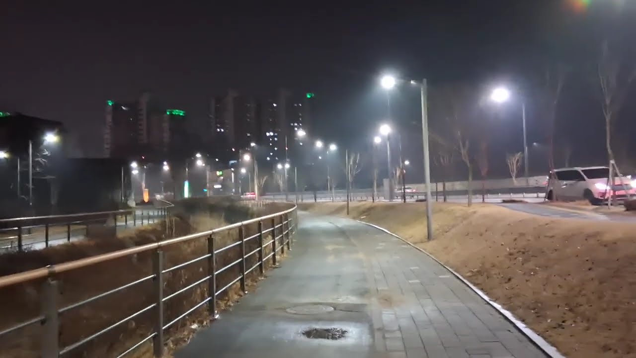 겨울밤 낭만 가득한 북경기 회천신도시 둘레길 
