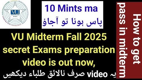 Dhamakay daar video of Midterm fall 2025 | Midterm exams fall 2025 exams preparation video vu insect