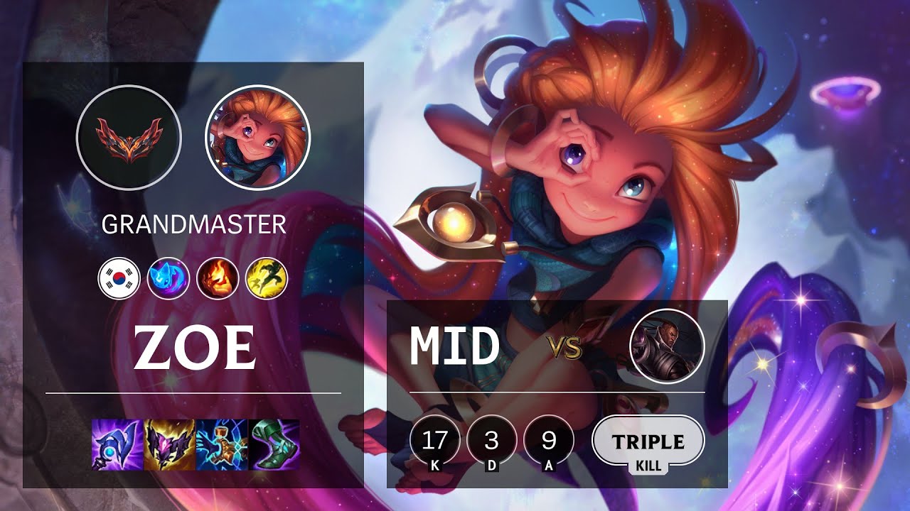 Zoe Mid vs Lucian - KR Grandmaster Patch 12.5