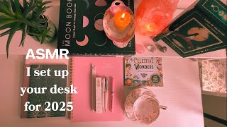 ASMR Roleplay: I Set Up Your Desk for 2025 (soft-spoken, paper sounds, books, organization, tapping) screenshot 4