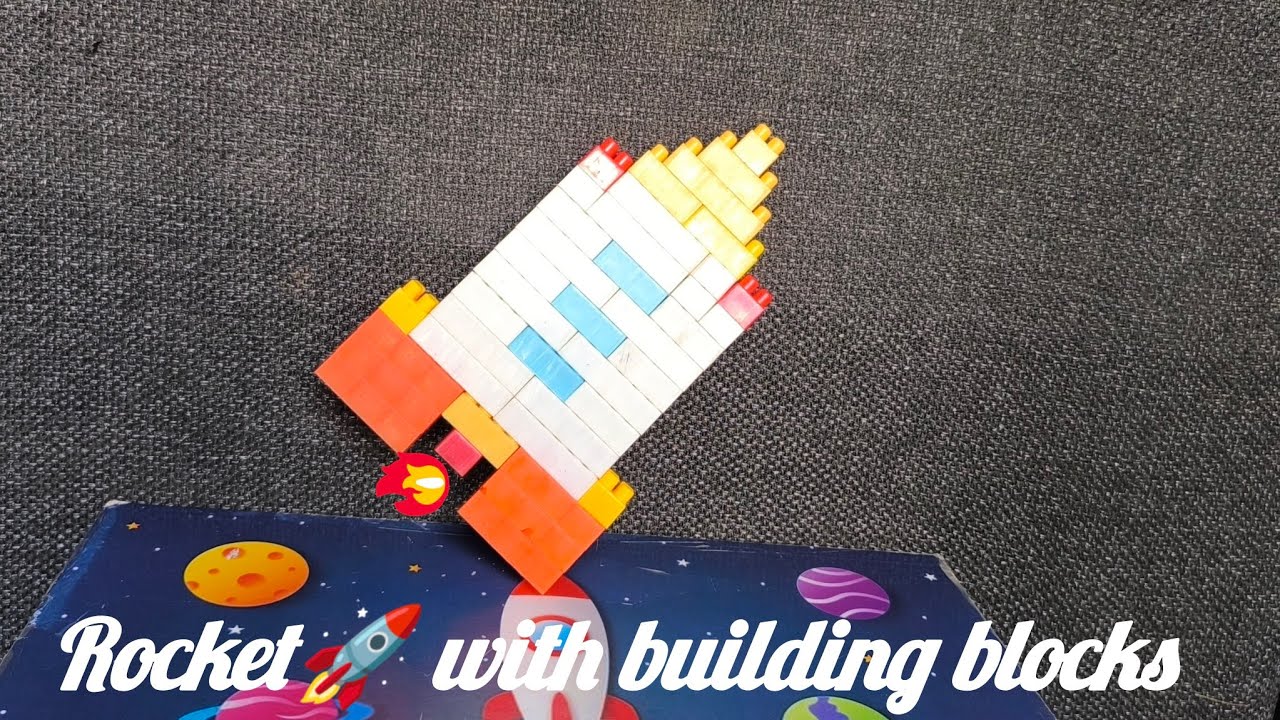 Rocket🚀 with building blocks| Blocks Rocket| Satisfying DIY Blocks ...