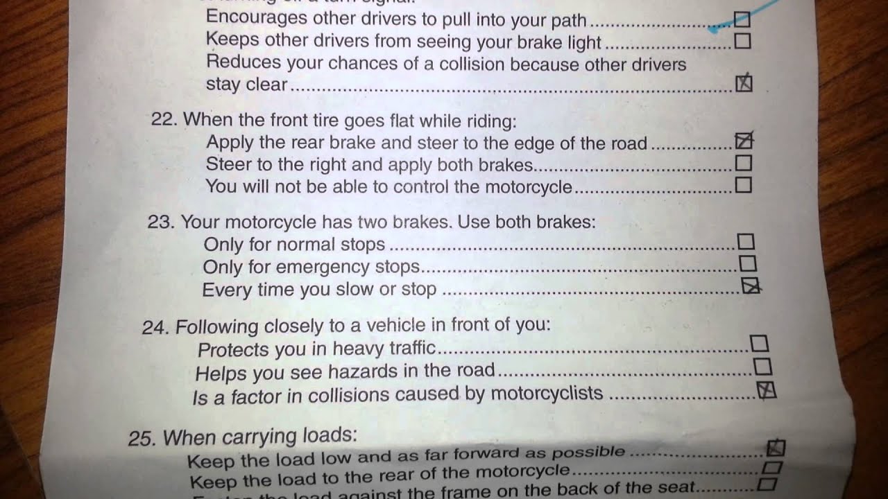 Dmv motercycle test - YouTube