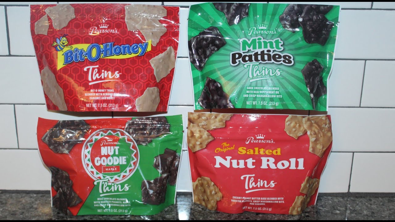 Pearson’s Thins Bit O Honey, Mint Patties, Maple Nut Goodie & Salted