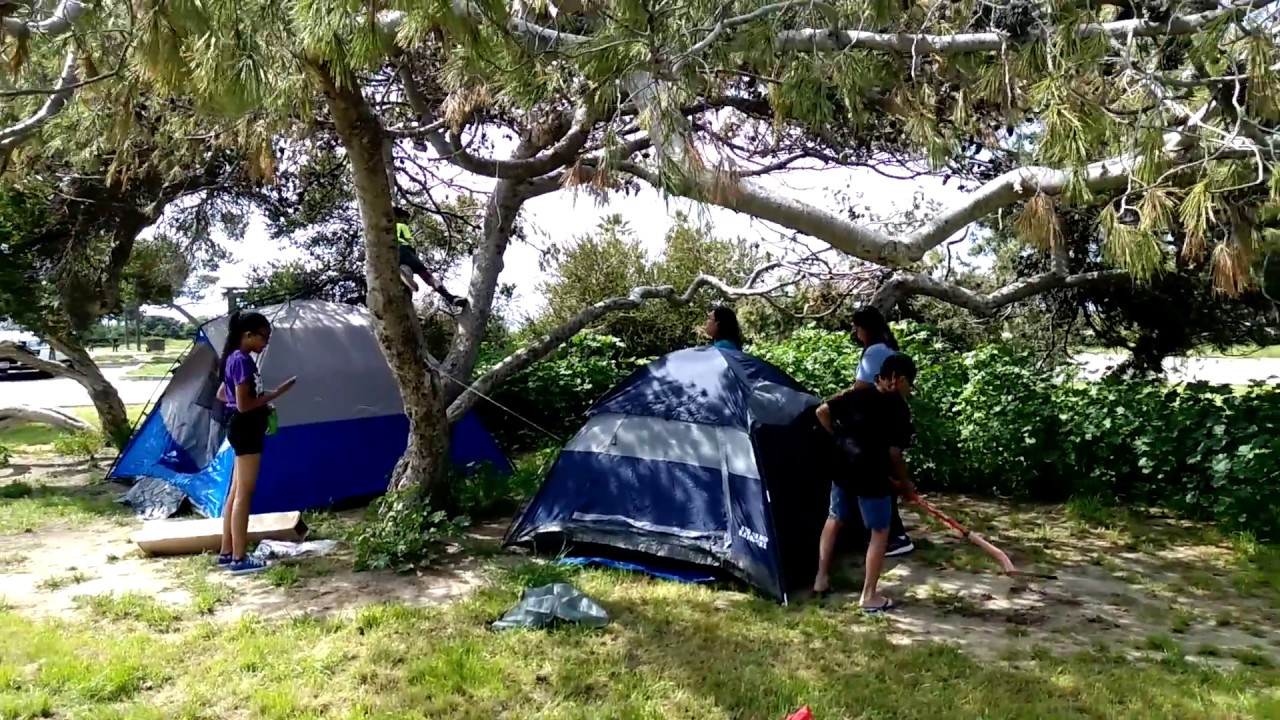 Beach camping at San Clemente State Beach Campground - YouTube