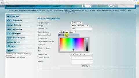 How to create a Basic Template in the Email-Marketing System (Part-1)
