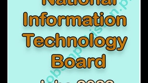 National Information Technology Board NITB Jobs September 2022