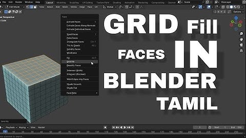 grid Fill face in blender Tamil/ how to make grid fill object faces in blender Tamil 