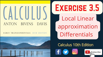Exercise 3.5 solution | Local Linear Approximation | Calculus  Anton |Hindi/Urdu