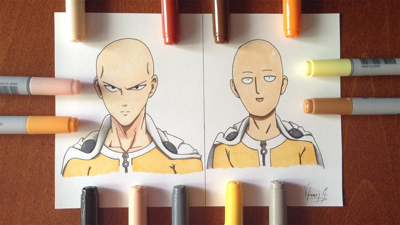 Disegno Drawing Saitama Face e Punch Man