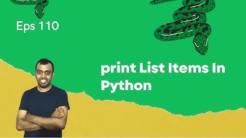 print List Items In Python #110 #lingarajtechhub